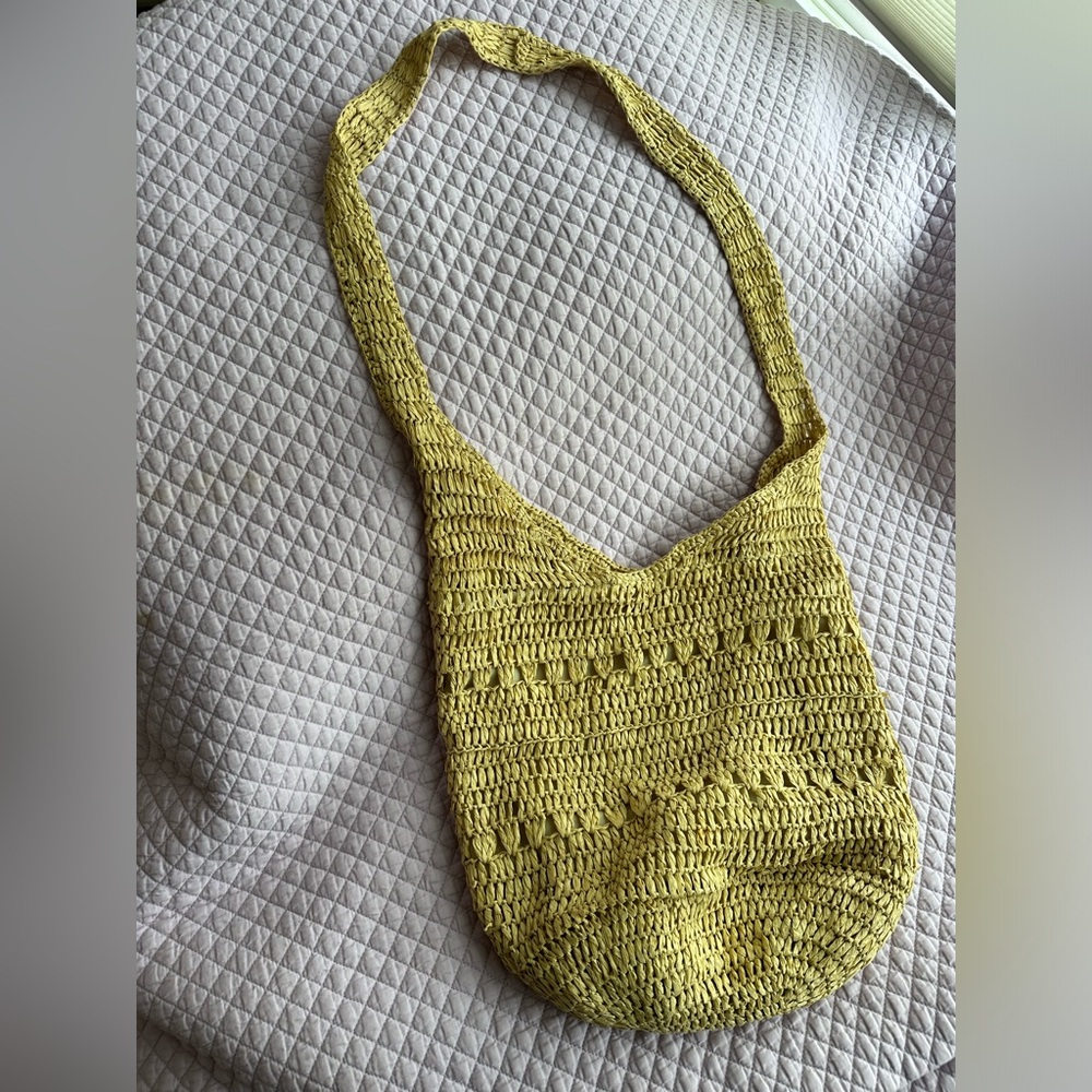 Urban Outfitters Slouchy Straw Crochet Tote Bag